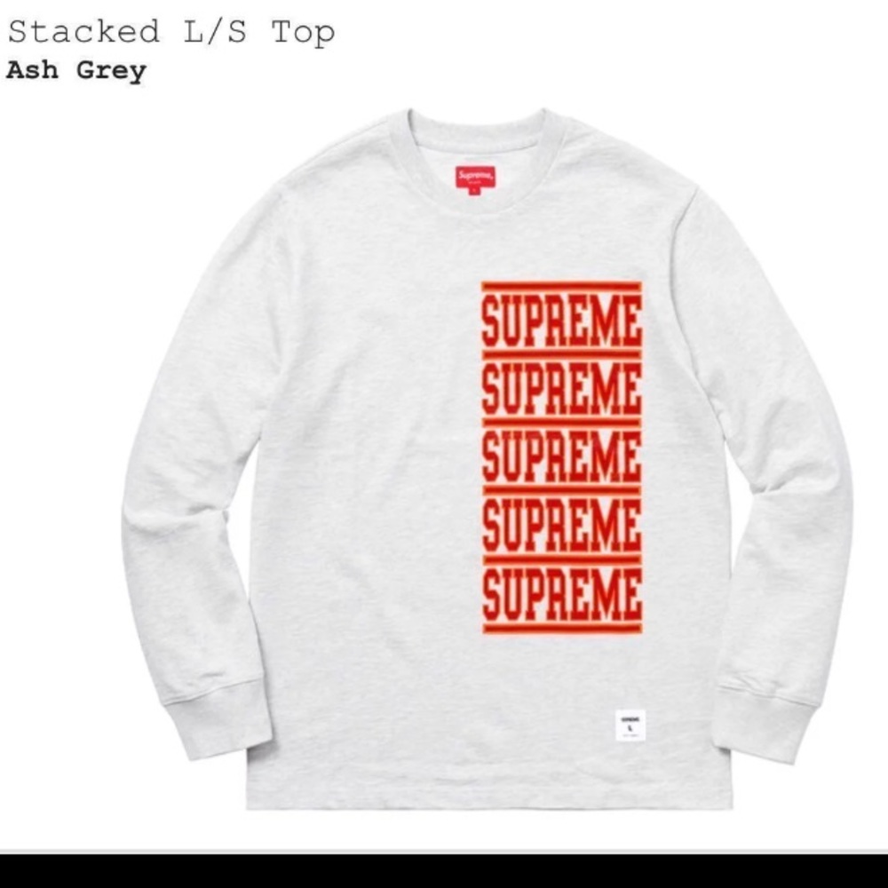 Supreme Stacked Logo L/S